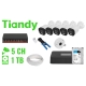 ZESTAW DO MONITORINGU TIANDY-NVR05-5IPCB 5 KAMER + REJESTRATOR TIANDY